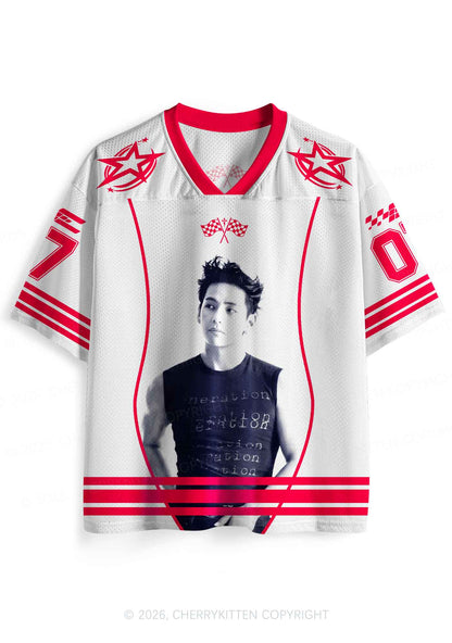 Kpop Muscle Boy Y2K Sport Jersey Shirts Cherrykitten