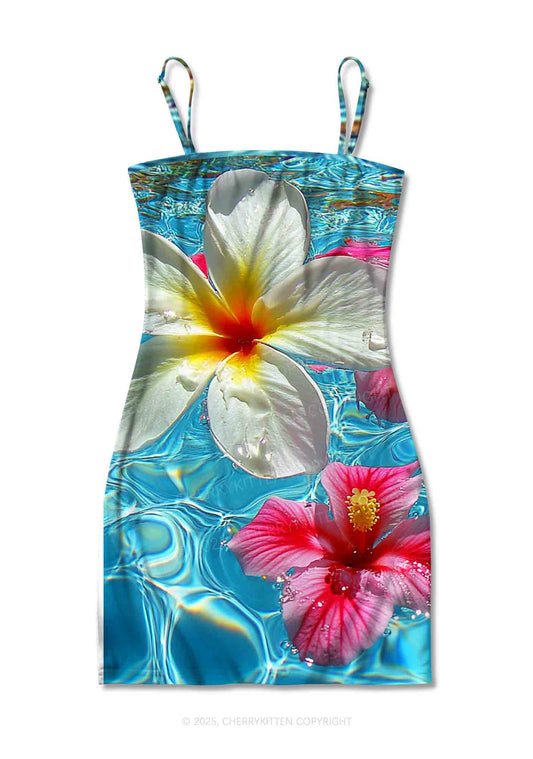 Blooming Floral Y2K Print Slip Dress Cherrykitten
