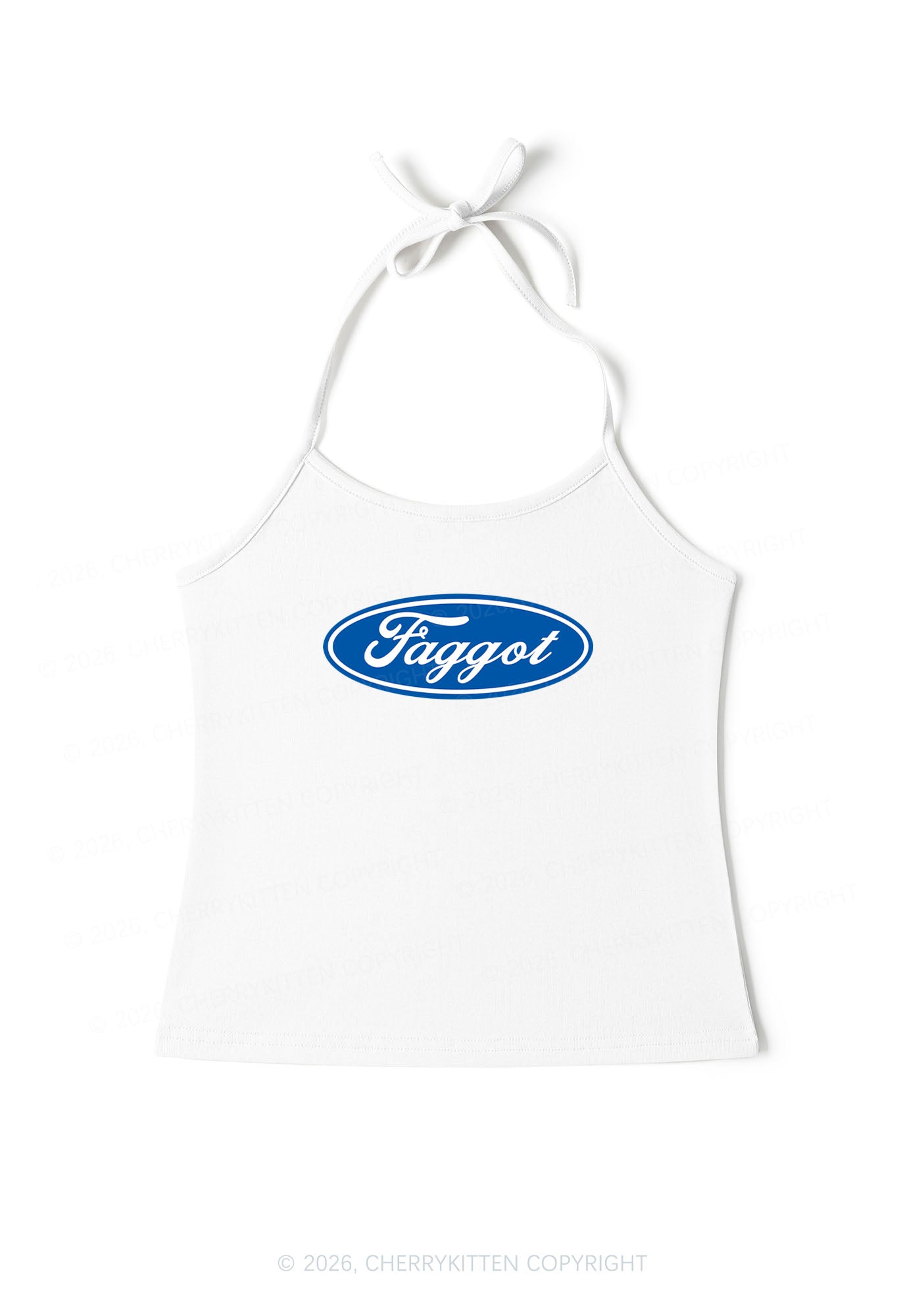 Faggot Pride Y2K Halter Neck Cami Cherrykitten