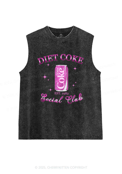 Diet Coke Social Club Y2K Washed Muscle Tank Cherrykitten