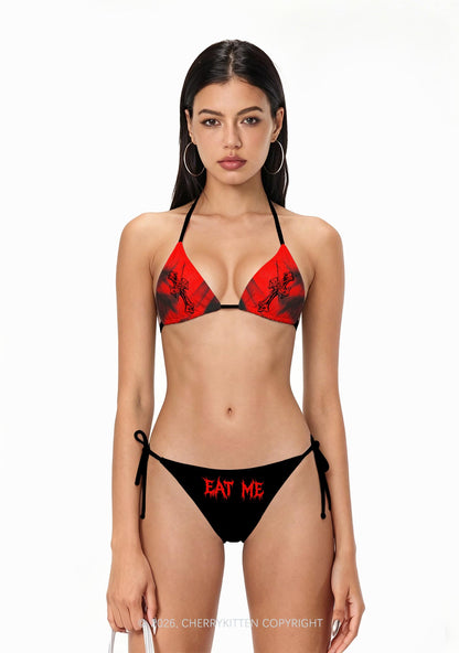 Eat Me Y2K Print Bikini Set Cherrykitten