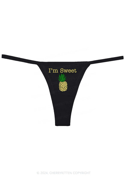 Sweet Pineapple Y2K Flat String Thong Cherrykitten