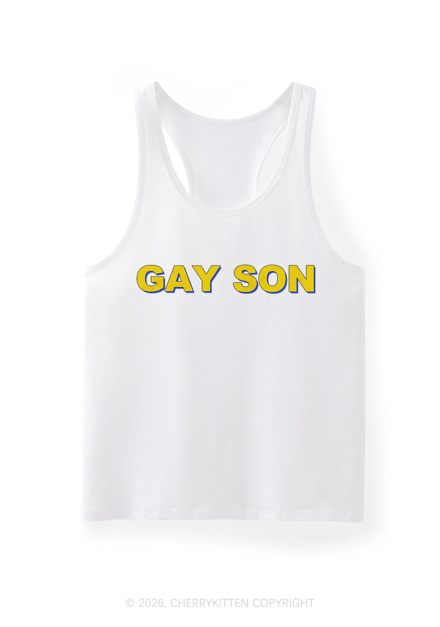 Gay Son Pride Y2K Men Racerback Tank Top Cherrykitten
