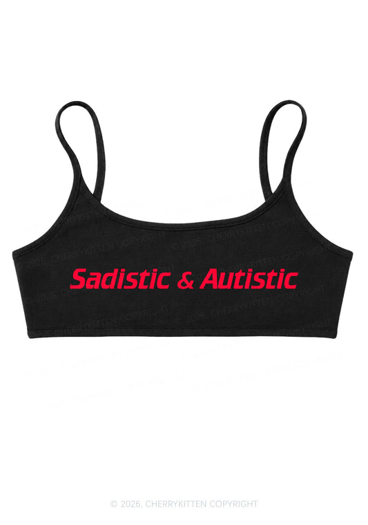 Sadistic Autistic Y2K Super Crop Cami Cherrykitten