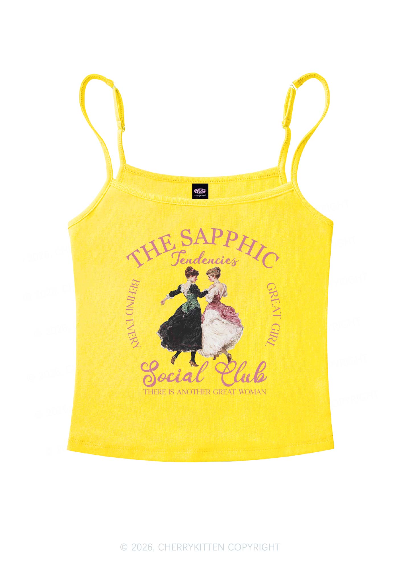 The Sapphic Pride Y2K Spaghetti Strap Cami Cherrykitten