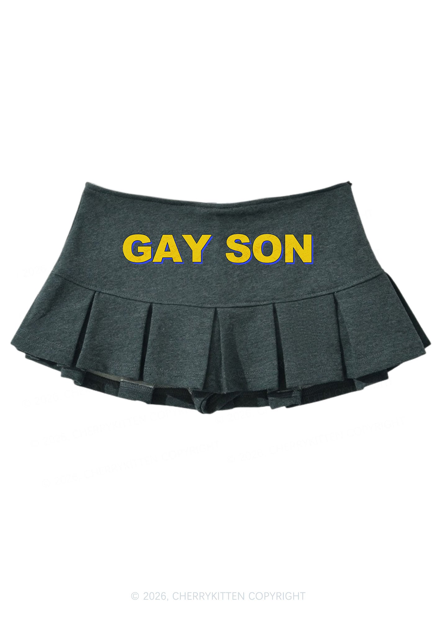 Gay Son Pride Y2K Mini Pleated Skirts Cherrykitten