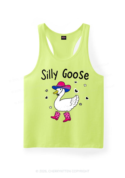 Silly Goose Bisexual Pride Y2K Men Racerback Tank Top Cherrykitten