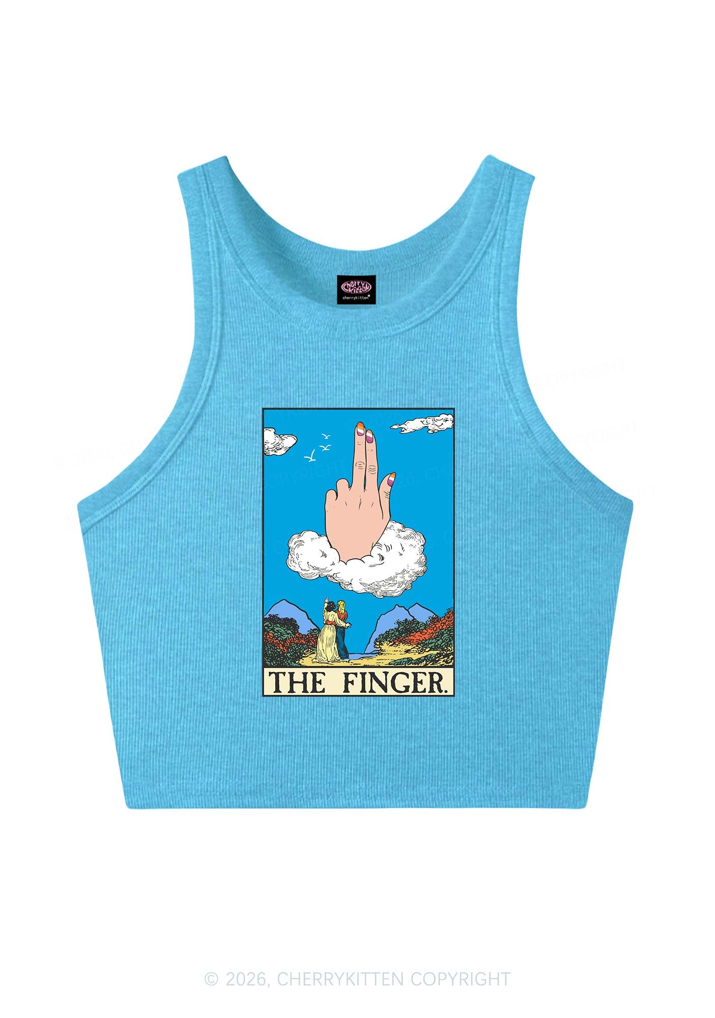The Lesbians Finger Pride Y2K Crop Tank Top Cherrykitten