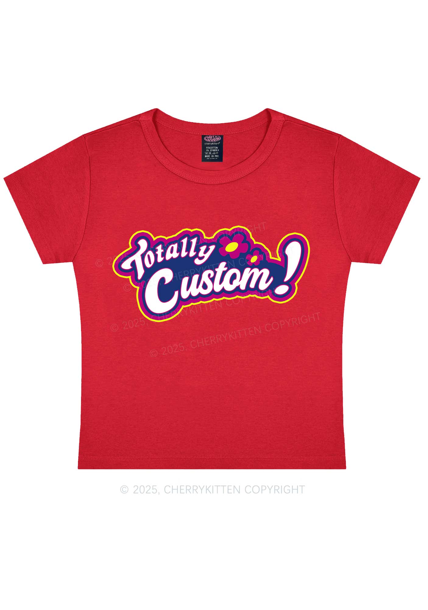 Totally Custom Y2K Baby Tee Cherrykitten