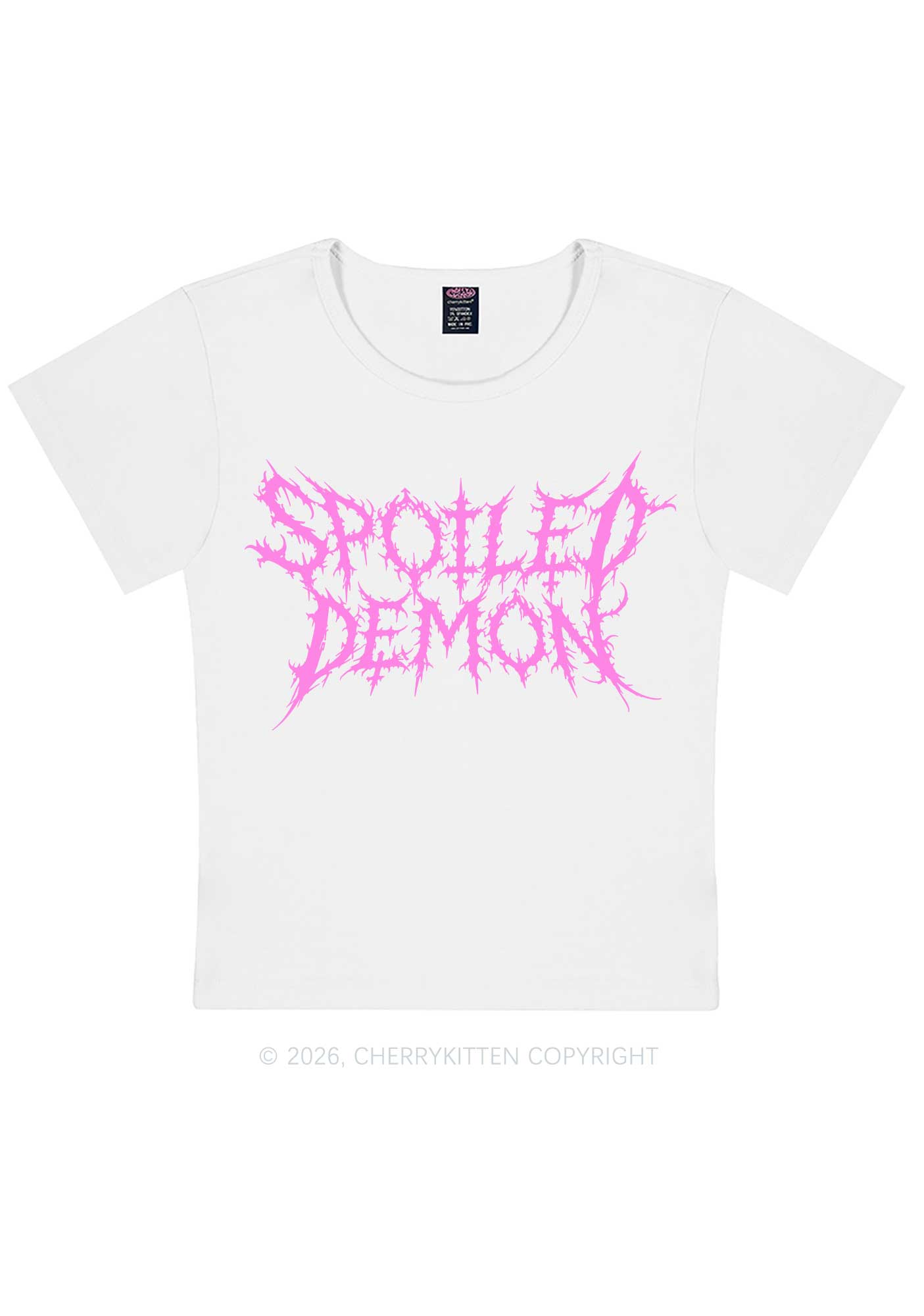Halloween Spoiled Demon Y2K Baby Tee Cherrykitten