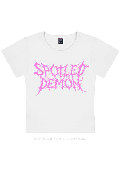 Halloween Spoiled Demon Y2K Baby Tee Cherrykitten