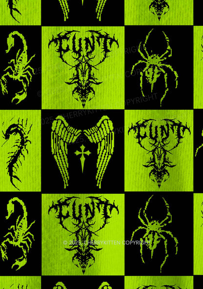 Dark Cxxt Y2K Christmas Knit Sweatshirt Cherrykitten