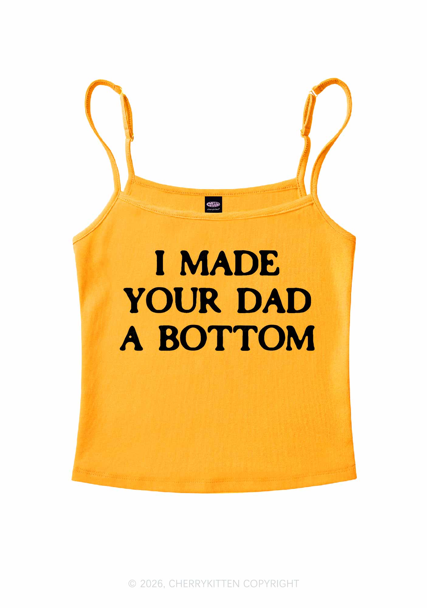 Made Your Dad Bottom Pride Y2K Spaghetti Strap Cami Cherrykitten