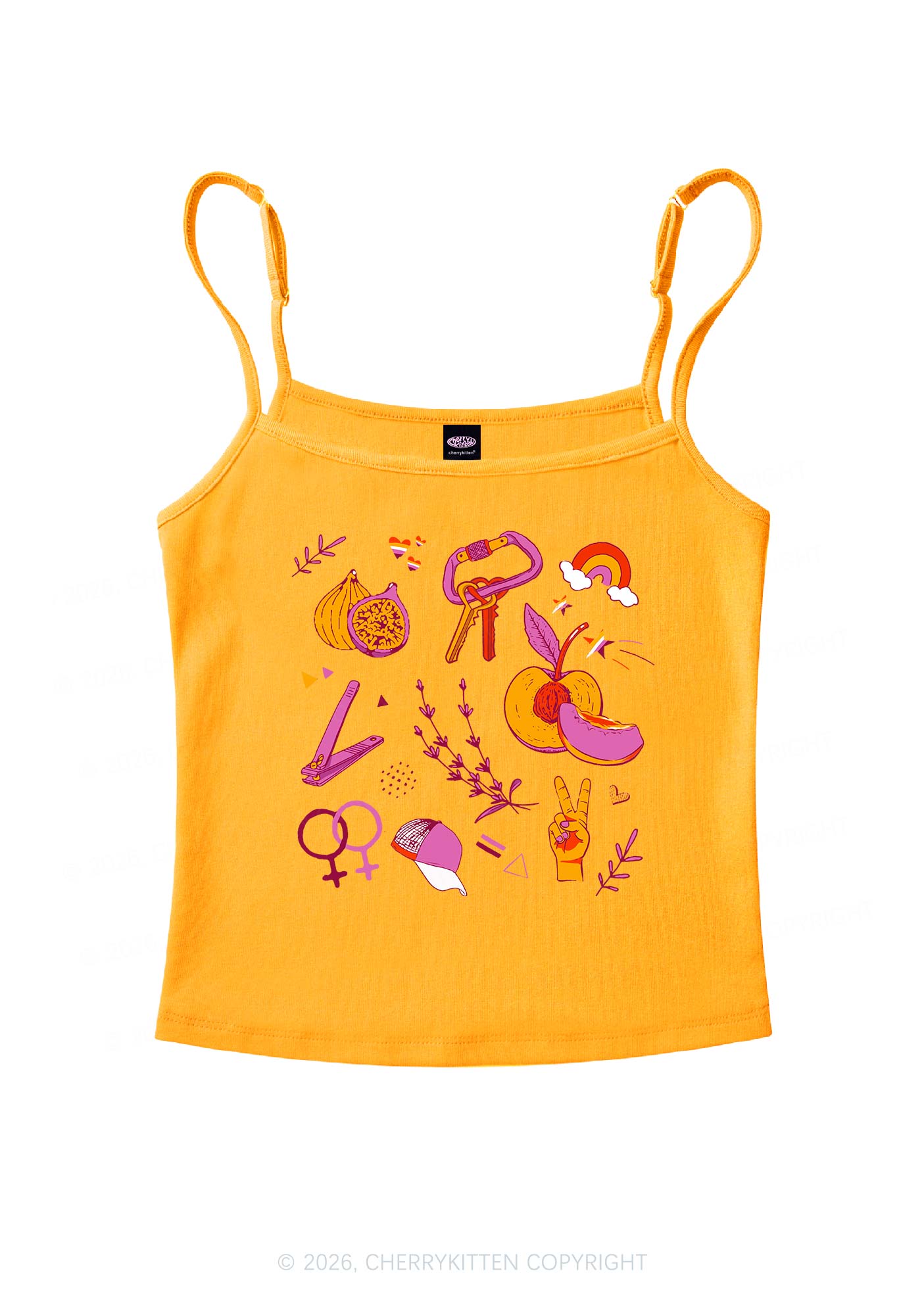 Lesbian Symbols Y2K Spaghetti Strap Cami Cherrykitten