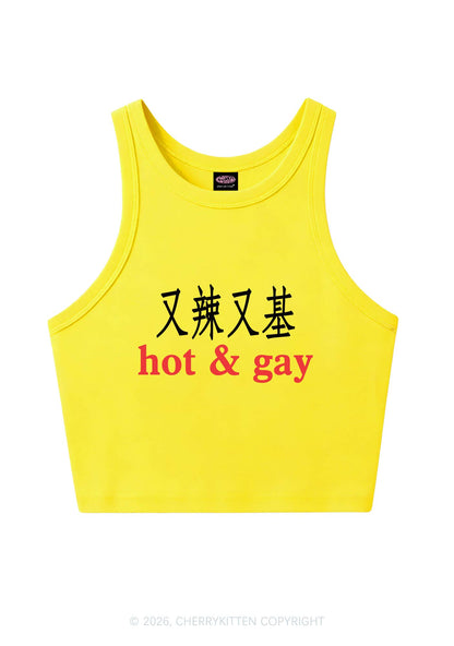 Hot Gay Pride Y2K Crop Tank Top Cherrykitten