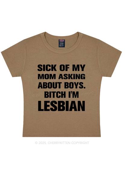 Bxxch Im Lesbian Pride Y2K Baby Tee Cherrykitten