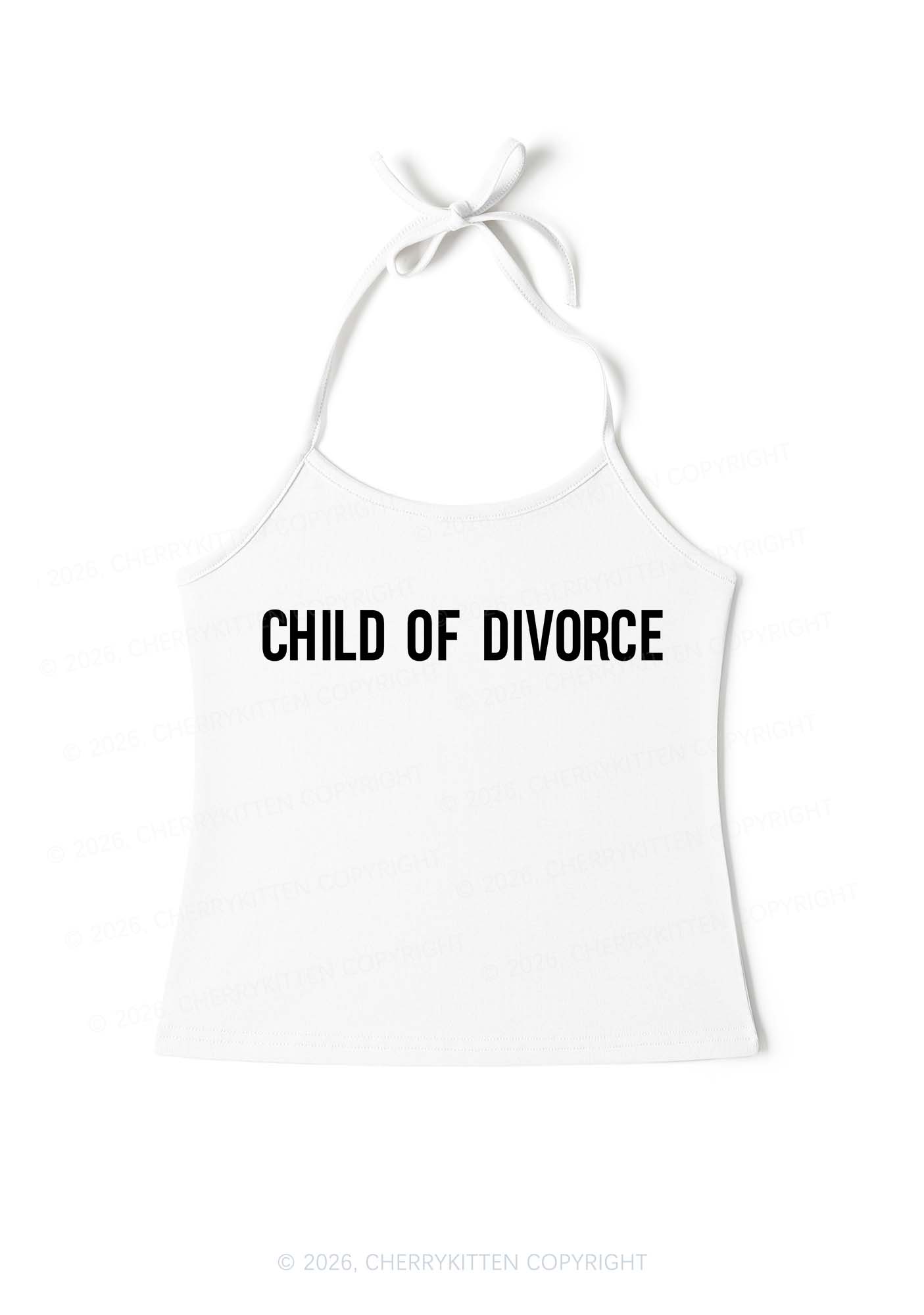 Child Of Divorce Y2K Halter Neck Cami Cherrykitten