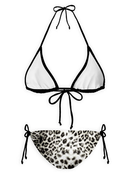 Snow Leopard Y2K Print Bikini Set Cherrykitten