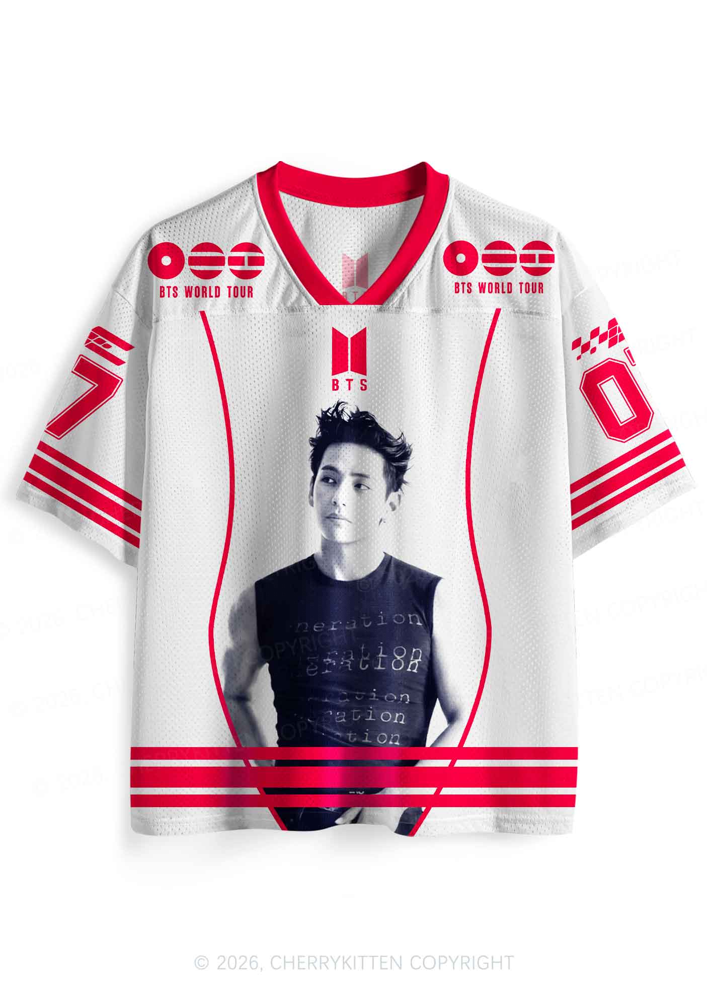 Kpop Muscle Boy Y2K Sport Jersey Shirts Cherrykitten