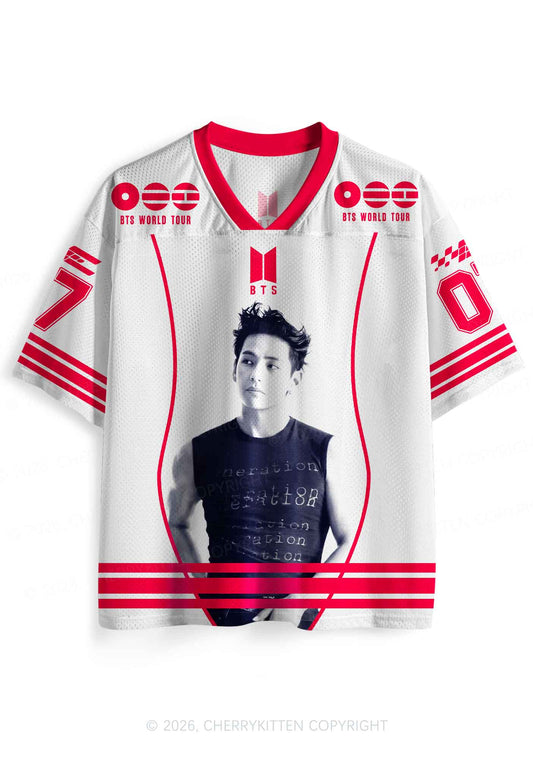 Kpop Muscle Boy Y2K Sport Jersey Shirts Cherrykitten