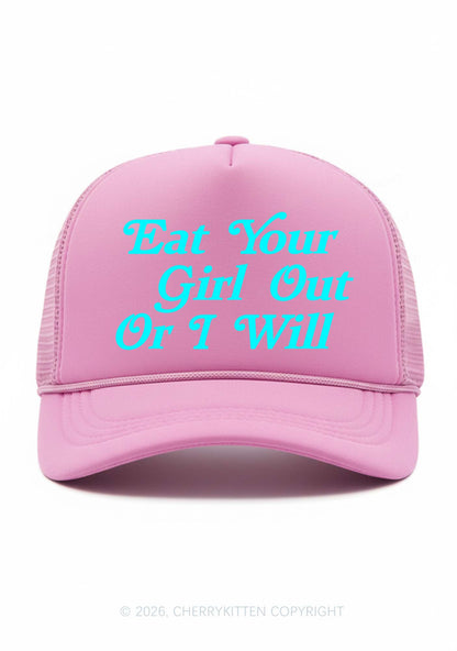 Eat Your Girl Out Pride Y2K Trucker Hat Cherrykitten
