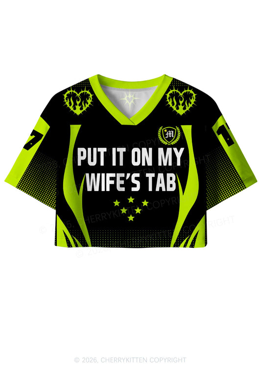 Put It On My Wifes Tab Pride Y2K Crop Sport Jersey Shirts Cherrykitten