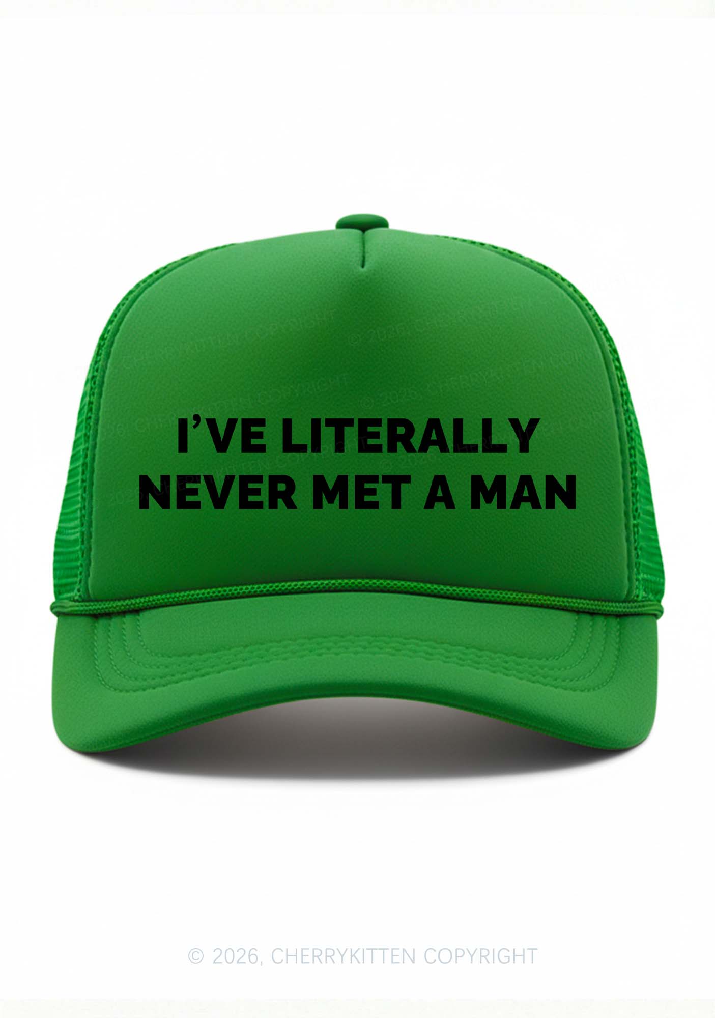 Never Met A Man Pride Y2K Trucker Hat Cherrykitten