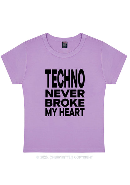 Techno Heart Y2K Baby Tee Cherrykitten