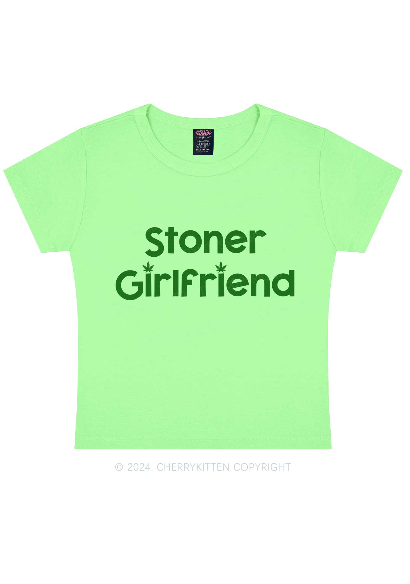 Stoner Girlfriend Y2K Baby Tee Cherrykitten