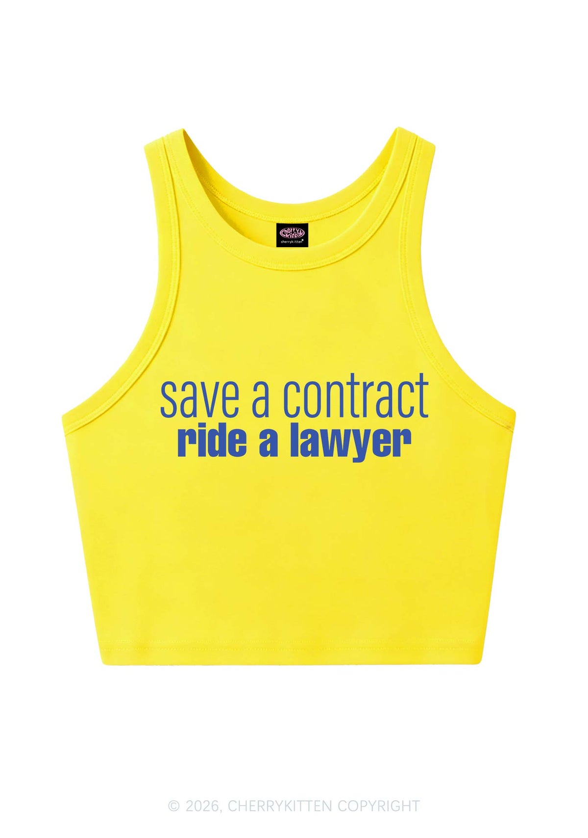 Save Contract Ride Lawyer Y2K Crop Tank Top Cherrykitten