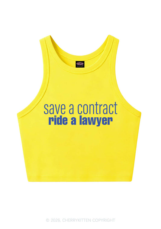 Save Contract Ride Lawyer Y2K Crop Tank Top Cherrykitten