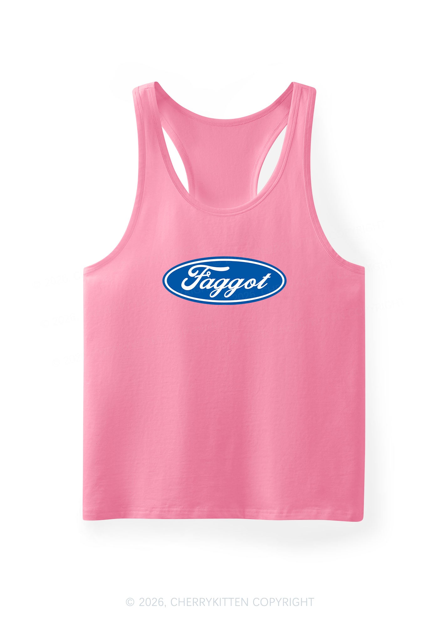 Faggot Pride Y2K Men Racerback Tank Top Cherrykitten