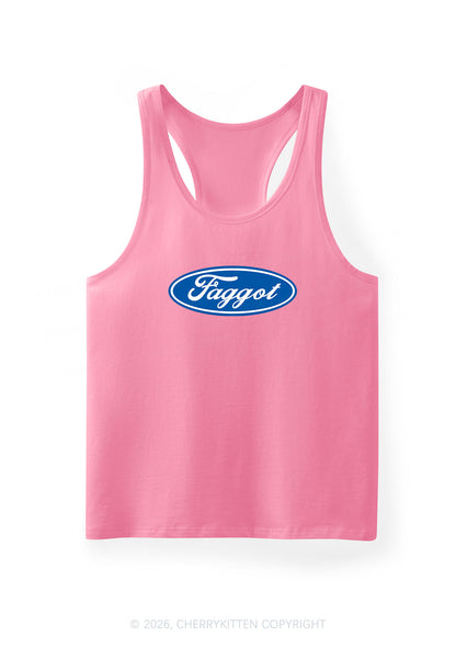 Faggot Pride Y2K Men Racerback Tank Top Cherrykitten