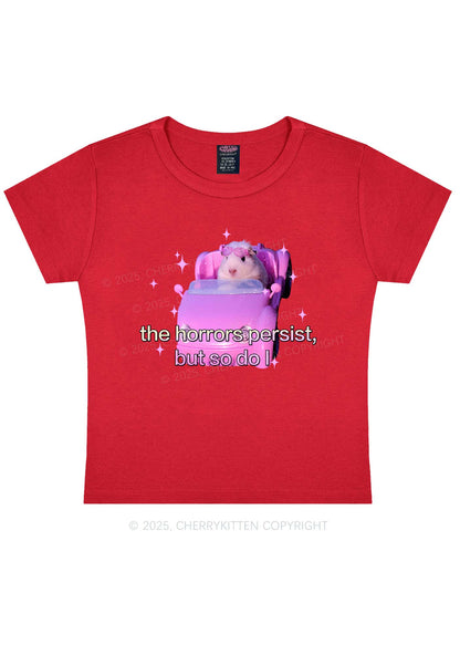 Horrors Persist Y2K Baby Tee Cherrykitten