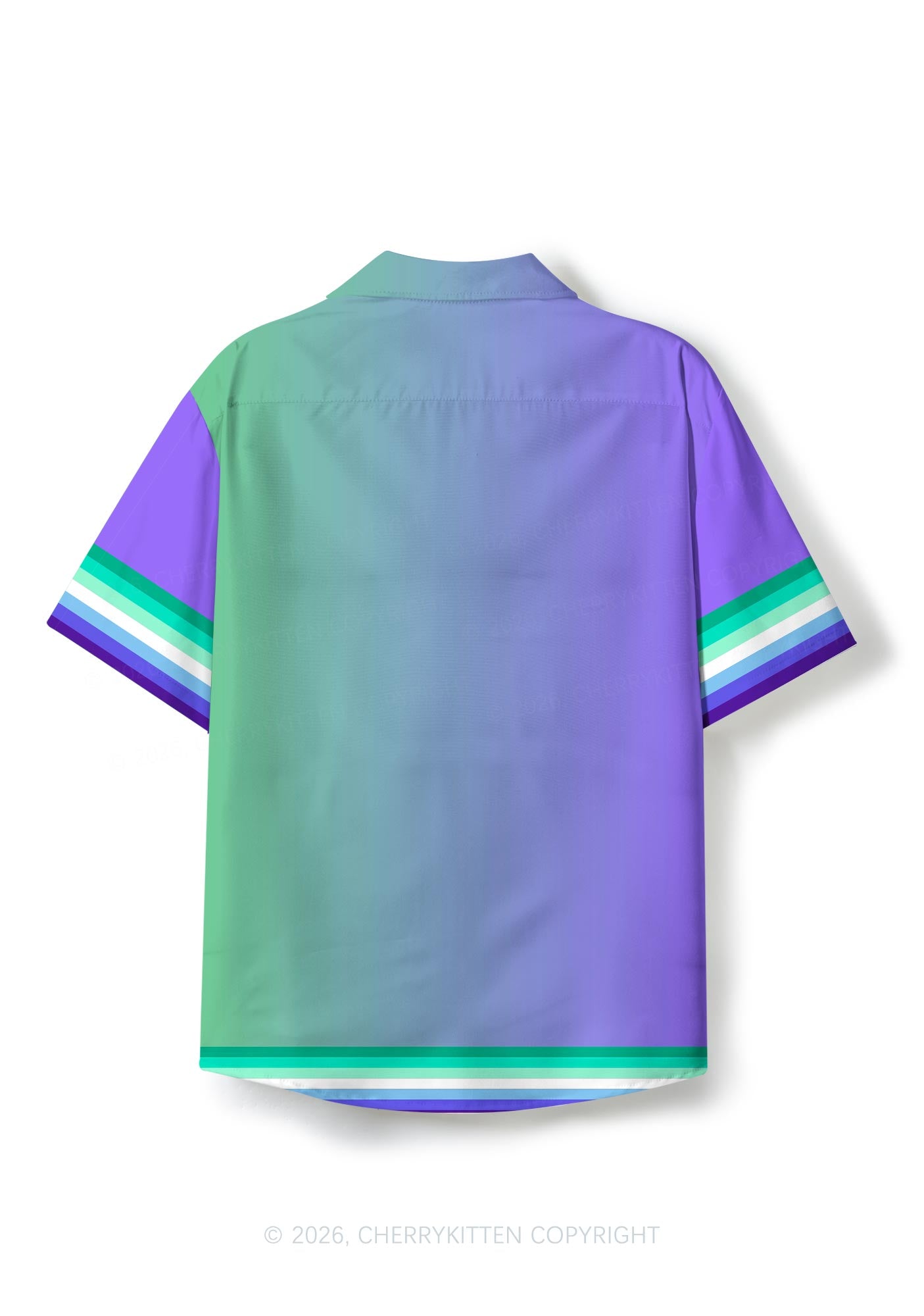 Faggot Gay Flag Gradient Pride Y2K Print Hawaiian Shirt Cherrykitten