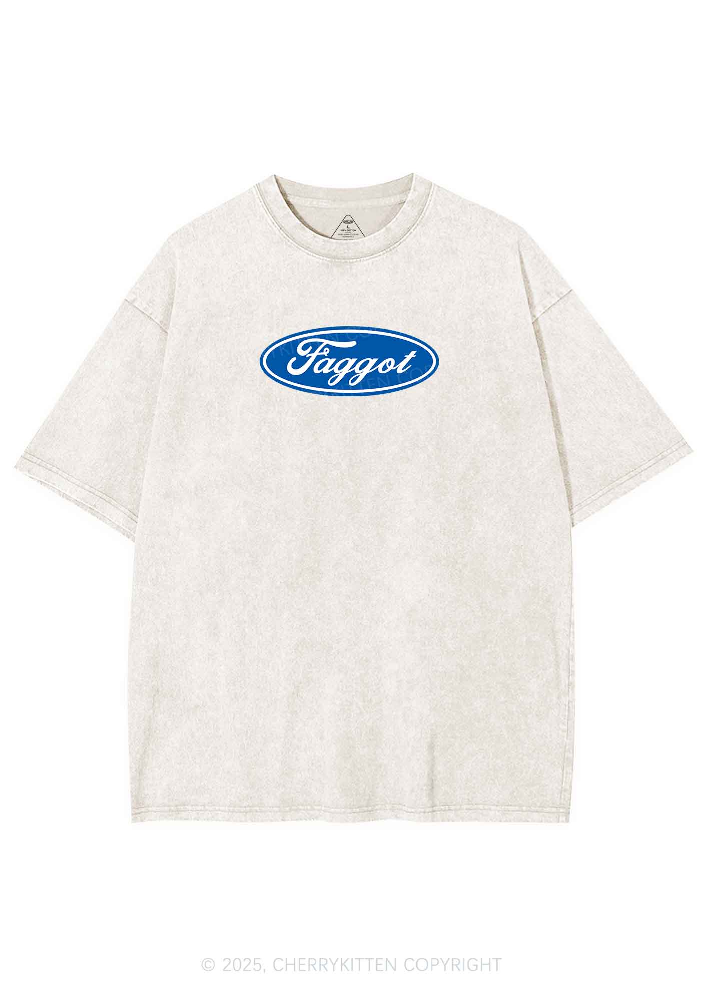 Faggot Pride Y2K Shirts Washed Tee Cherrykitten