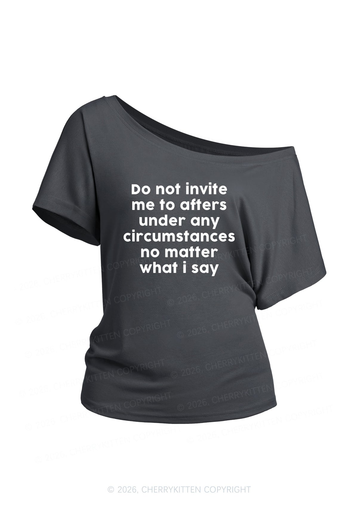 Invite Me To Afters Y2K Off Shoulder Tee Cherrykitten