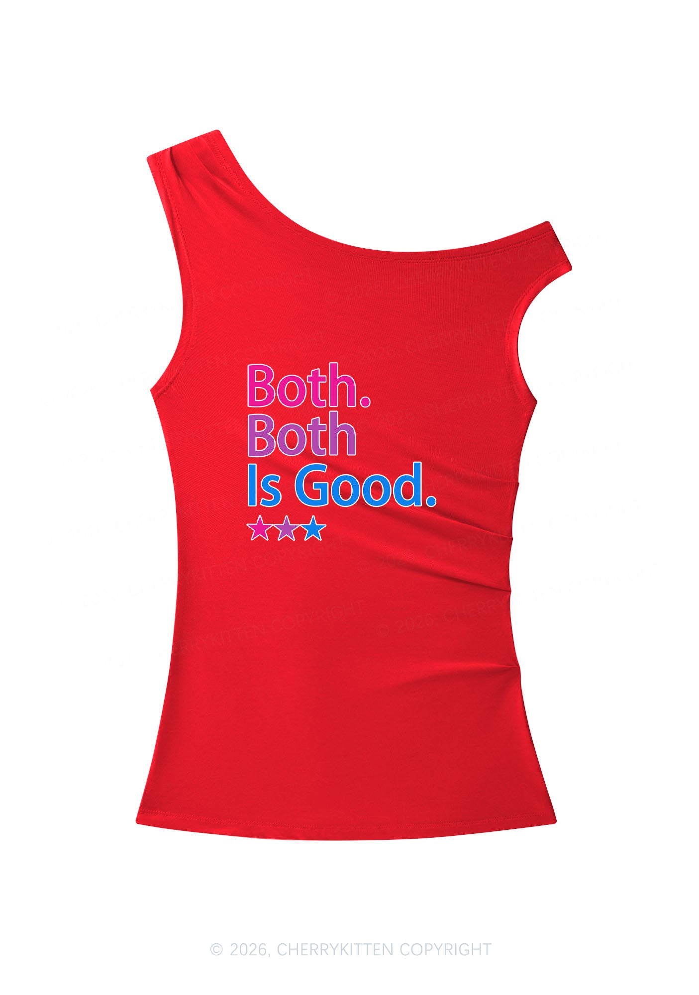 Both Is Good Pride Y2K Off Shoulder Tank Top Cherrykitten