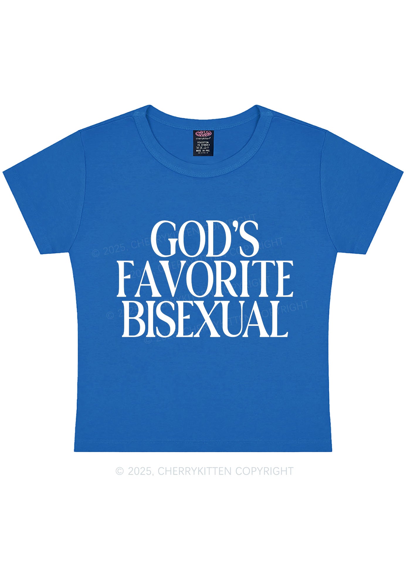 Gods Favorite Bisexual Pride Y2K Baby Tee Cherrykitten