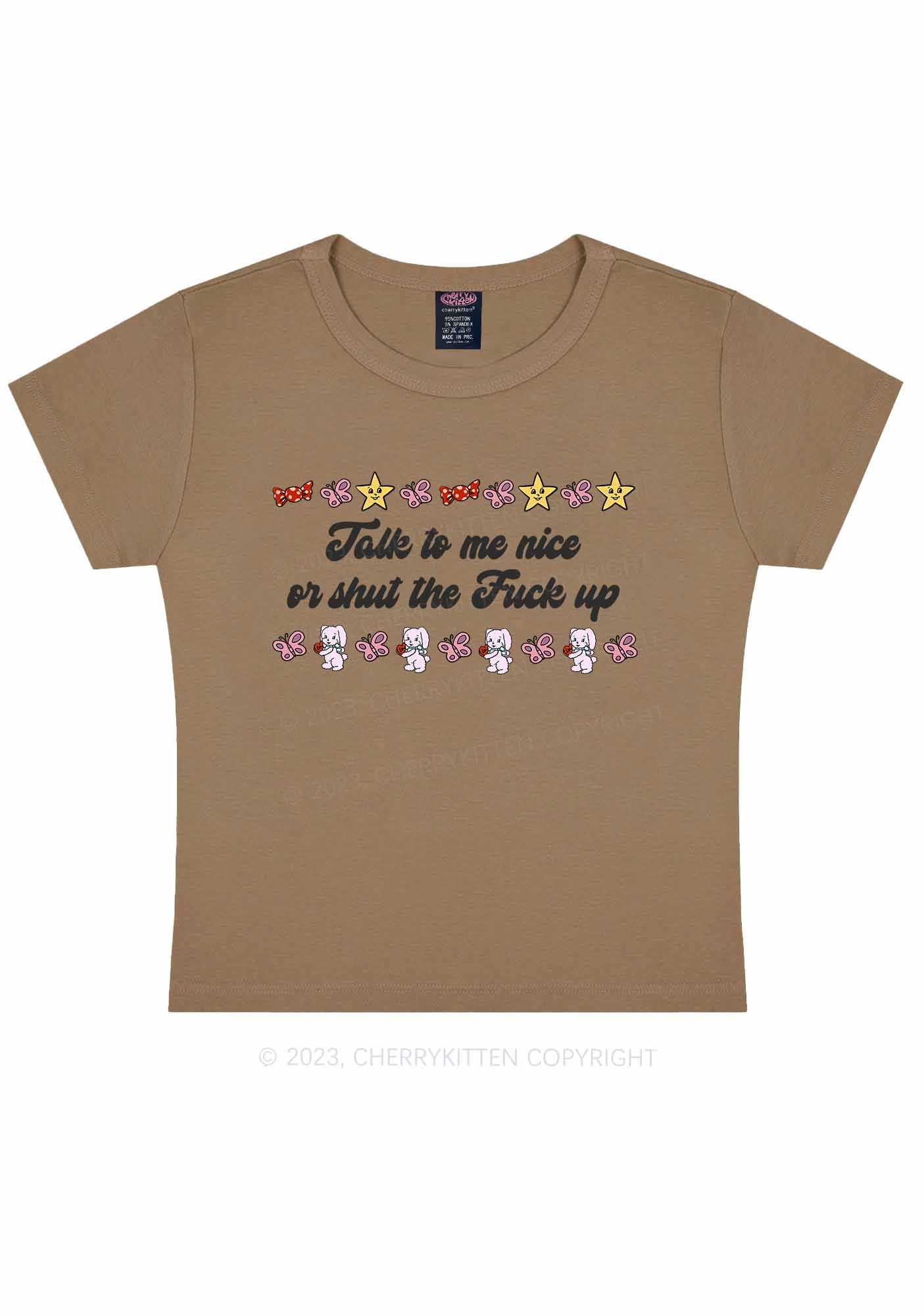 Talk To Me Nice Y2K Baby Tee Cherrykitten