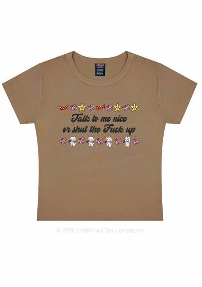 Talk To Me Nice Y2K Baby Tee Cherrykitten