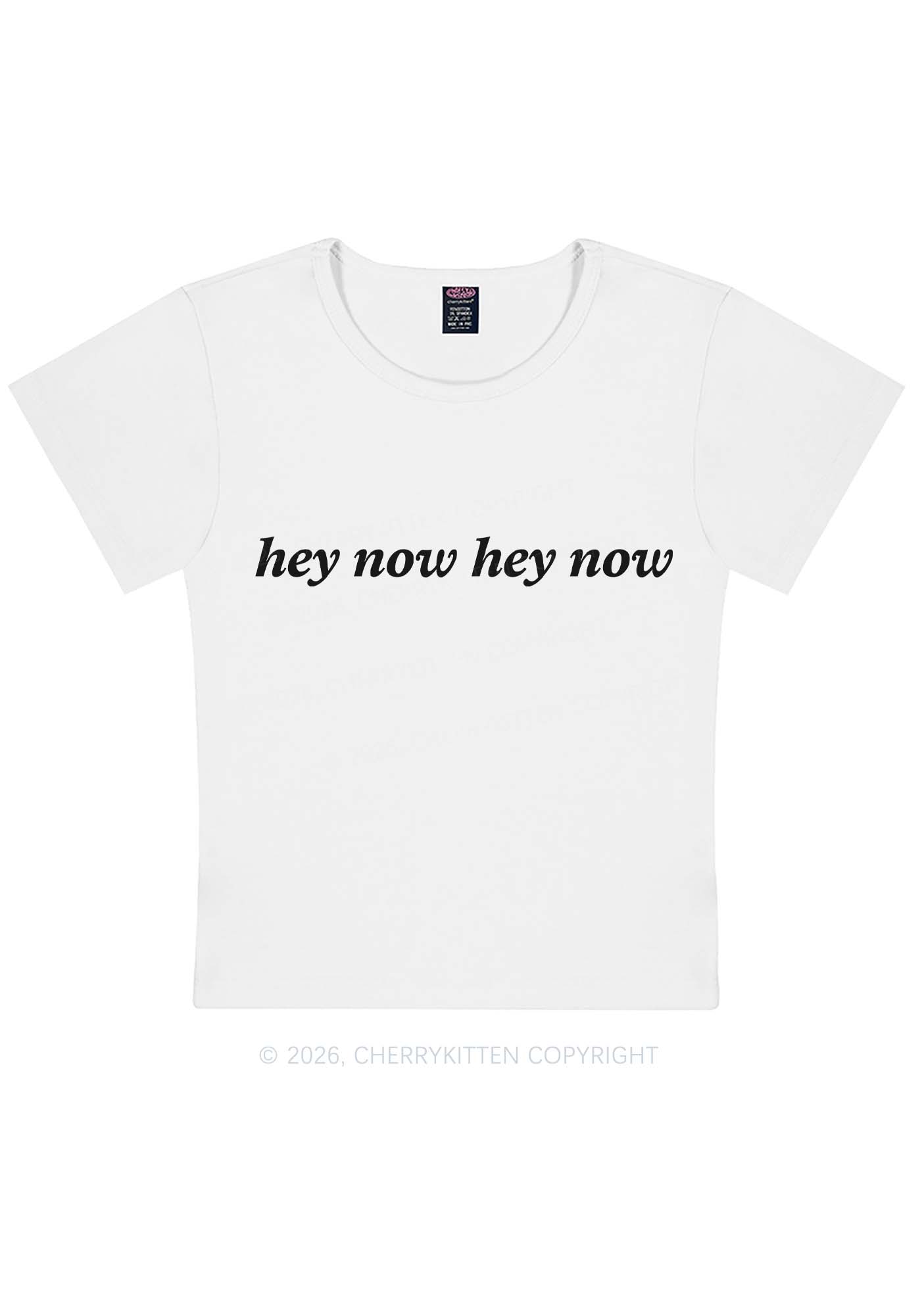 Hey Now Y2K Baby Tee Cherrykitten
