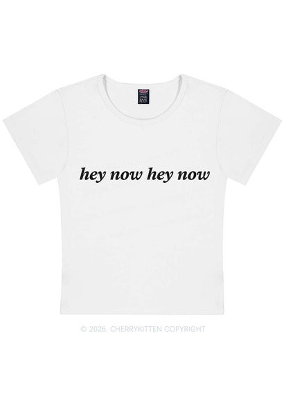 Hey Now Y2K Baby Tee Cherrykitten