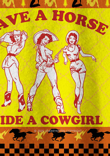 Ride A Cowgirl Pride Y2K Christmas Knit Sweatshirt Cherrykitten