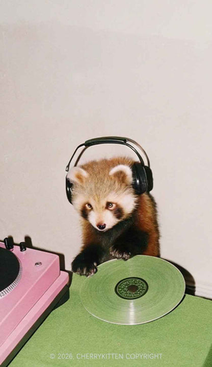 Red Panda DJ Y2K Phone Case Cherrykitten