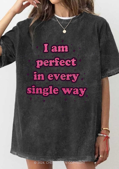 I'm Perfect In Every Single Way Y2K Washed Tee Cherrykitten