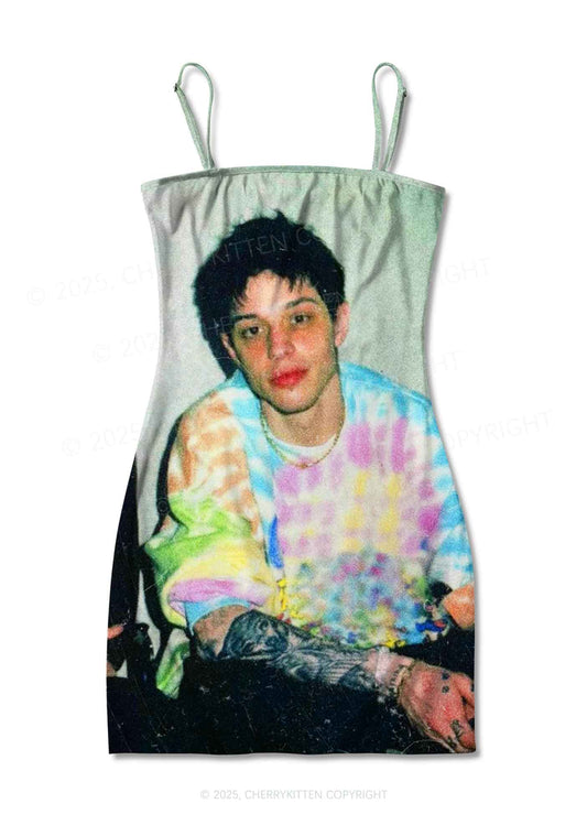 PD Y2K Print Slip Dress Cherrykitten