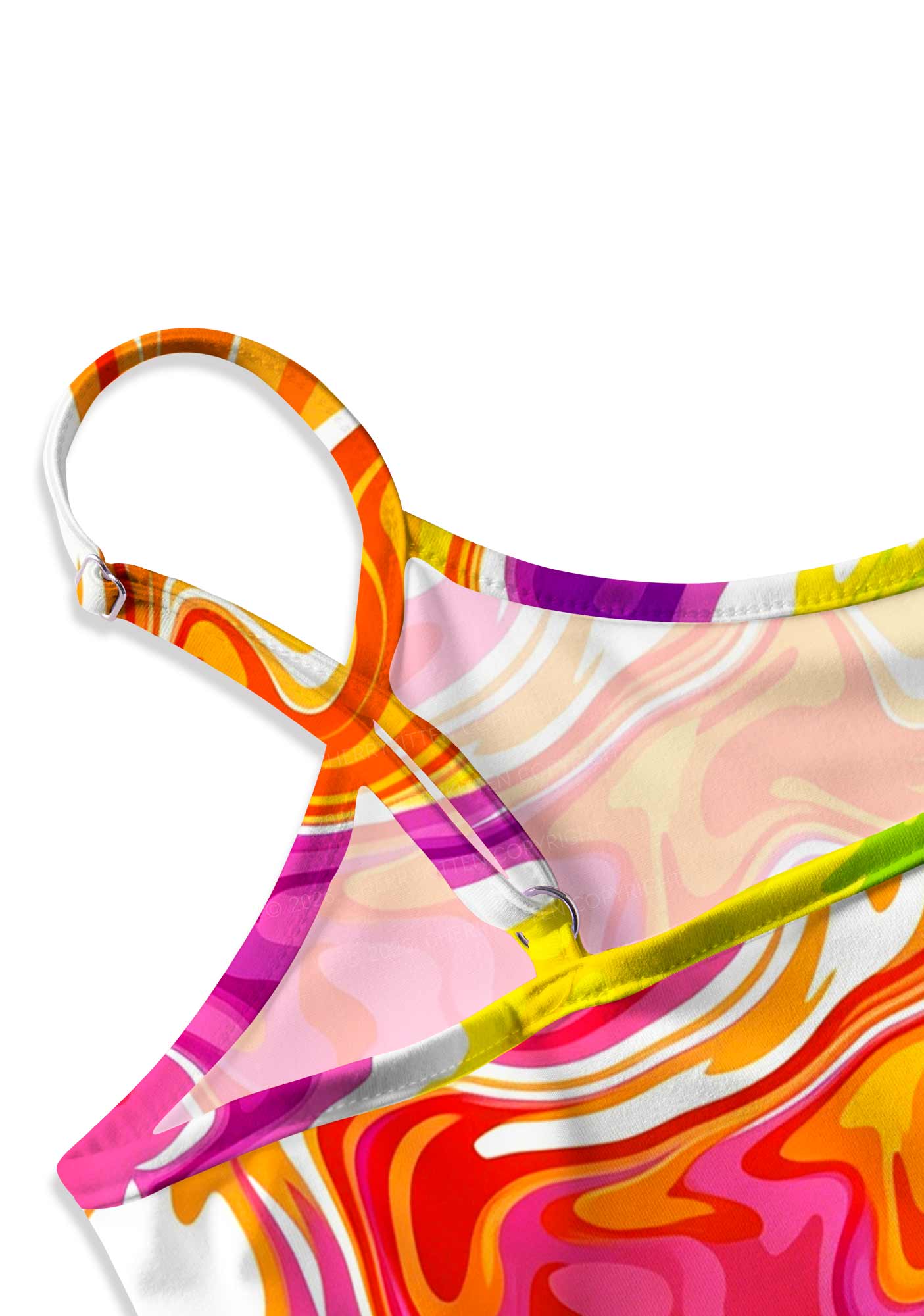 Rainbow Liquid Tie Dye Pride Y2K Print Cami Crop Top Cherrykitten