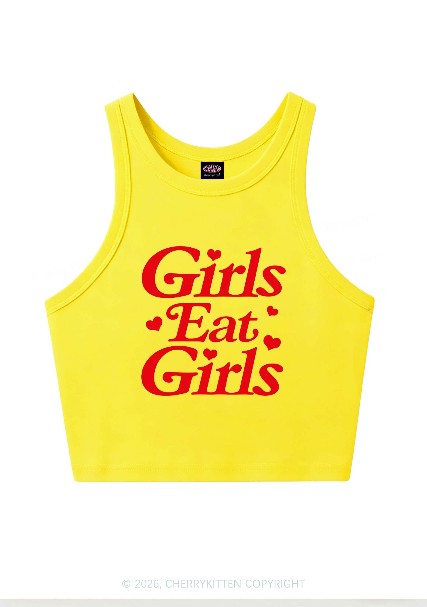 Girls Eat Girls Pride Y2K Crop Tank Top Cherrykitten