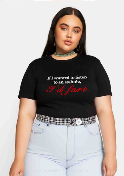 Curvy I'd Fart Y2K Baby Tee Cherrykitten